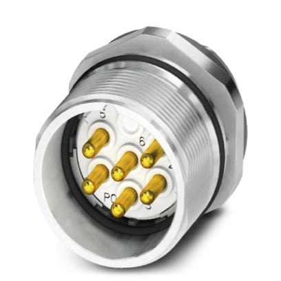 Phoenix Contact M23 Receptacle; CA-07P1N126Y00; Male; 7-Pin; Front Mount; Solder Contacts